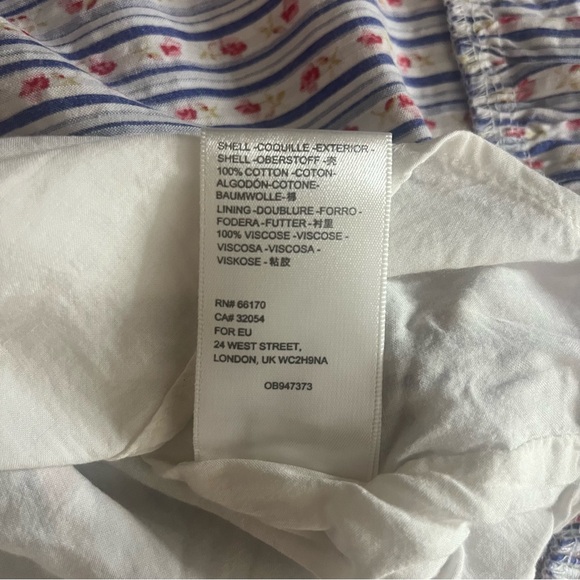 Laura Ashley x Urban Outfitters Floral Mock Neck Smocked Ruffle Mini Dress Sz XS - Picture 12 of 16